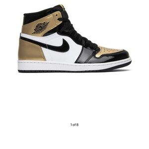 Nike Men's Black and Gold High-Top Sneakers (No Box)
